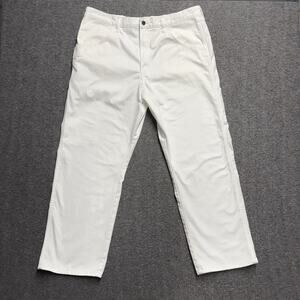 Wrangler Workwear Carpenter Pants Mens 38x28* White Straight Utility